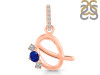 Lapis & White Topaz Alphabet Q Pendant LLP-RDA-95.