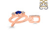 Lapis & White Topaz Alphabet Q Pendant LLP-RDA-95.