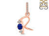 Lapis & White Topaz Alphabet R Pendant LLP-RDA-96.