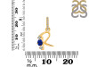 Lapis & White Topaz Alphabet R Pendant LLP-RDA-96.
