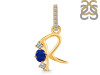 Lapis & White Topaz Alphabet R Pendant LLP-RDA-96.