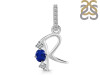 Lapis & White Topaz Alphabet R Pendant LLP-RDA-96.
