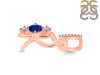 Lapis & White Topaz Alphabet R Pendant LLP-RDA-96.