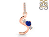 Lapis & White Topaz Alphabet S Pendant LLP-RDA-97.