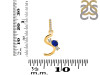 Lapis & White Topaz Alphabet S Pendant LLP-RDA-97.