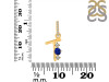 Lapis & White Topaz Alphabet T Pendant LLP-RDA-98.