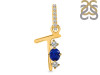 Lapis & White Topaz Alphabet T Pendant LLP-RDA-98.