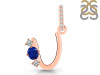Lapis & White Topaz Alphabet U Pendant LLP-RDA-99.
