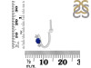 Lapis & White Topaz Alphabet U Pendant LLP-RDA-99.
