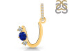 Lapis & White Topaz Alphabet U Pendant LLP-RDA-99.