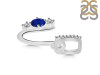 Lapis & White Topaz Alphabet U Pendant LLP-RDA-99.