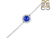 Lapis & White Topaz Bracelet With Adjustable Camera Lock LLP-RDB-65.