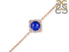 Lapis & White Topaz Bracelet With Adjustable Camera Lock LLP-RDB-66.