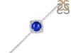 Lapis & White Topaz Bracelet With Adjustable Camera Lock LLP-RDB-66.