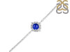 Lapis & White Topaz Bracelet With Adjustable Camera Lock LLP-RDB-67.