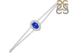 Lapis & White Topaz Bracelet With Adjustable Camera Lock LLP-RDB-68.