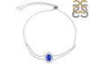 Lapis & White Topaz Bracelet With Adjustable Camera Lock LLP-RDB-68.
