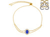 Lapis & White Topaz Bracelet With Adjustable Camera Lock LLP-RDB-68.