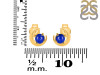 Lapis Stud Earring  LLP-RDE-1273.