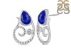 Lapis & White Topaz Stud Earring LLP-RDE-55.