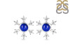 Lapis & White Topaz Stud Earring LLP-RDE-854.