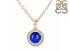 Lapis & White Topaz Necklace With Slider Lock LLP-RDN-72.