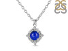 Lapis & White Topaz Necklace With Slider Lock LLP-RDN-77.