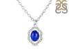 Lapis & White Topaz Necklace With Slider Lock LLP-RDN-78.