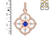 Lapis & White Topaz Pendant LLP-RDP-797-CZ-LOOP.