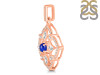 Lapis & White Topaz Pendant LLP-RDP-797-CZ-LOOP.