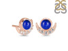 Lapis & White Topaz Stud Earring LLP-RE-4.