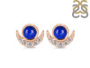 Lapis & White Topaz Stud Earring LLP-RE-4.