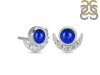 Lapis & White Topaz Stud Earring LLP-RE-4.