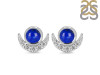 Lapis & White Topaz Stud Earring LLP-RE-4.