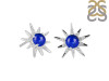 Lapis & White Topaz Stud Earring LLP-RE-50.