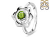 Moldavite Chakra & Crescent Moon Ring MLD-RDR-2140.