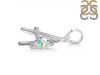 Opal & White Topaz Alphabet A Pendant OPL-RDA-1.