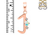 Opal & White Topaz Alphabet J Pendant OPL-RDA-10.
