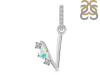Opal & White Topaz Alphabet V Pendant OPL-RDA-100.