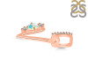 Opal & White Topaz Alphabet V Pendant OPL-RDA-100.