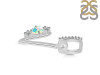 Opal & White Topaz Alphabet V Pendant OPL-RDA-100.