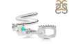 Opal & White Topaz Alphabet W Pendant OPL-RDA-101.