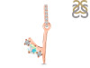 Opal & White Topaz Alphabet Y Pendant OPL-RDA-103.