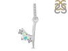 Opal & White Topaz Alphabet Y Pendant OPL-RDA-103.