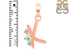 Opal & White Topaz Alphabet K Pendant OPL-RDA-11.