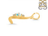 Opal & White Topaz Alphabet L Pendant OPL-RDA-12.