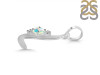 Opal & White Topaz Alphabet L Pendant OPL-RDA-12.
