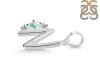 Opal & White Topaz Alphabet N Pendant OPL-RDA-14.