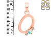 Opal & White Topaz Alphabet O Pendant OPL-RDA-15.