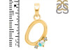 Opal & White Topaz Alphabet O Pendant OPL-RDA-15.